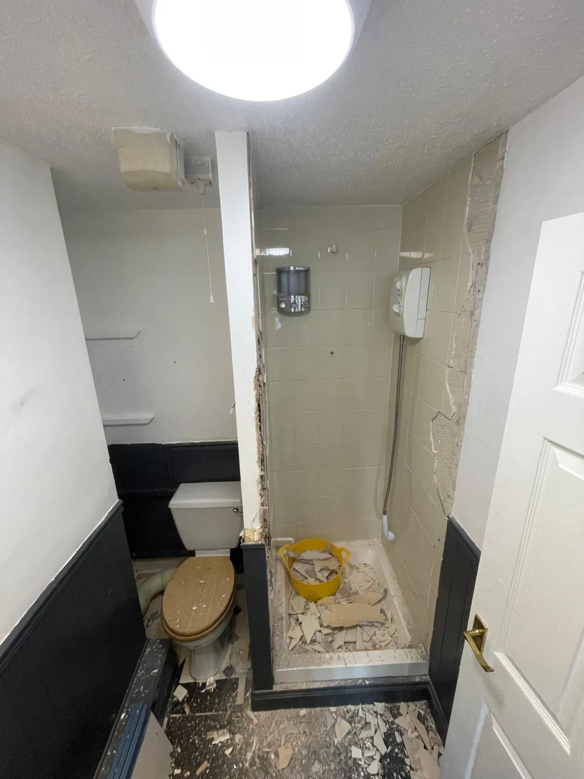 new shower construction