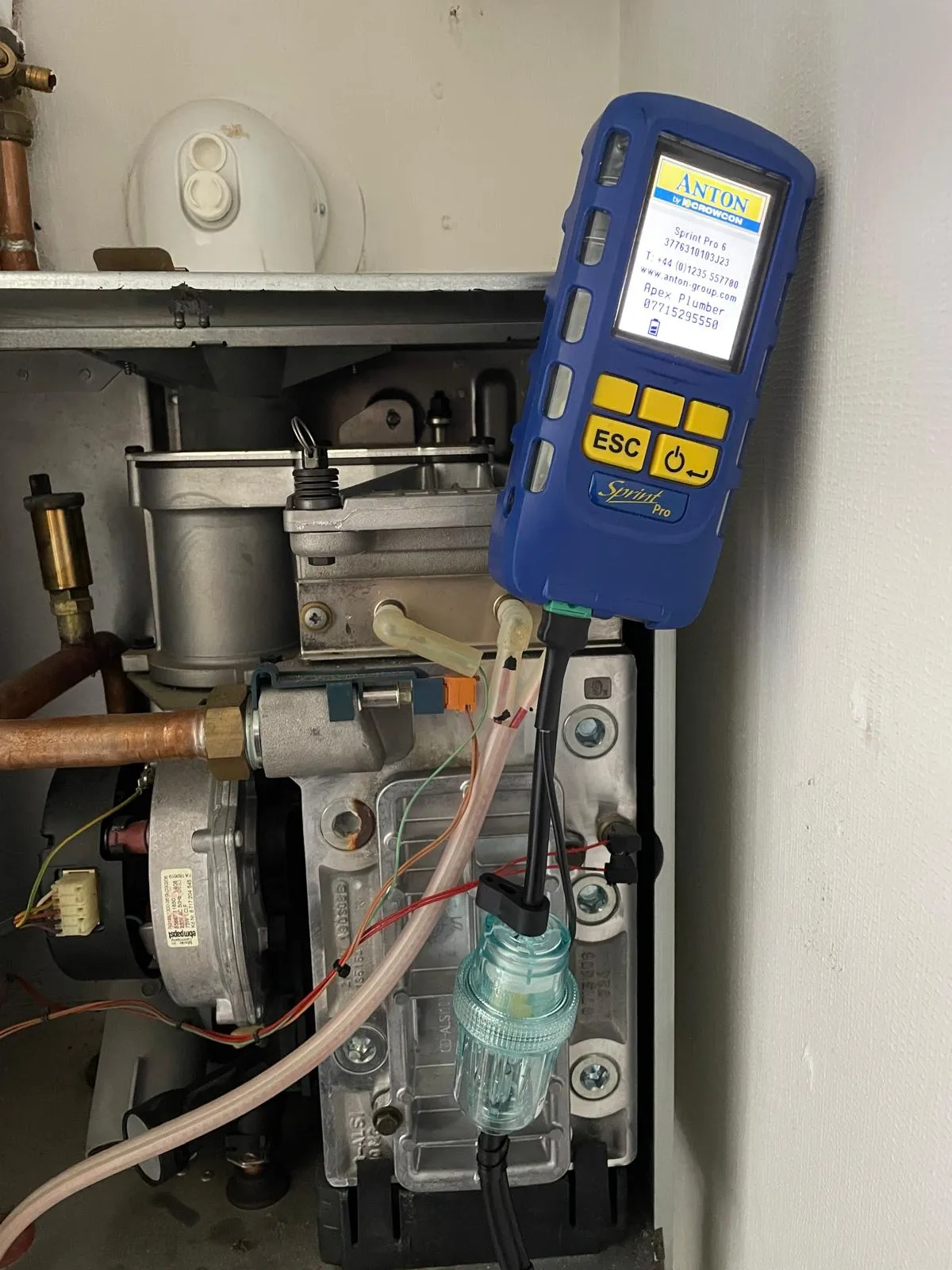 Blue gas leak detector