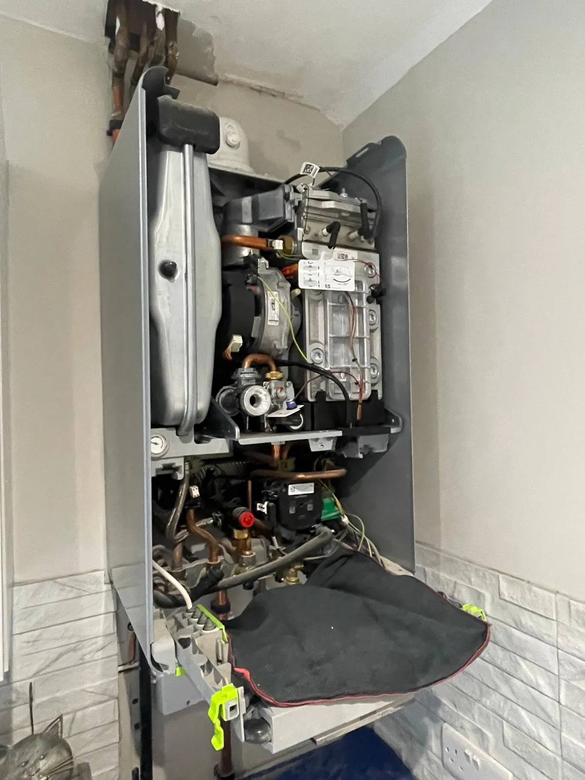 opened boiler unit