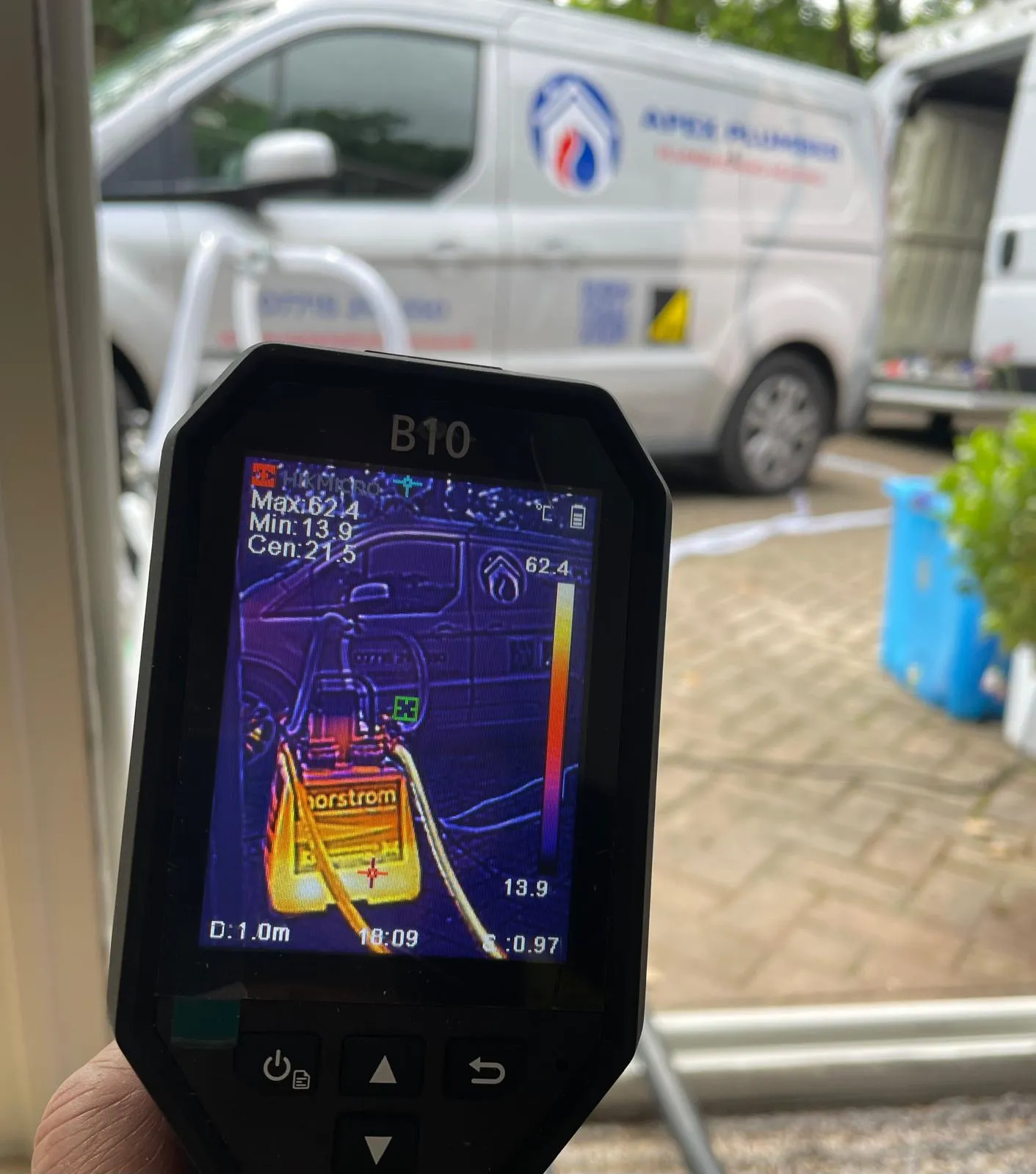 heat gun outside