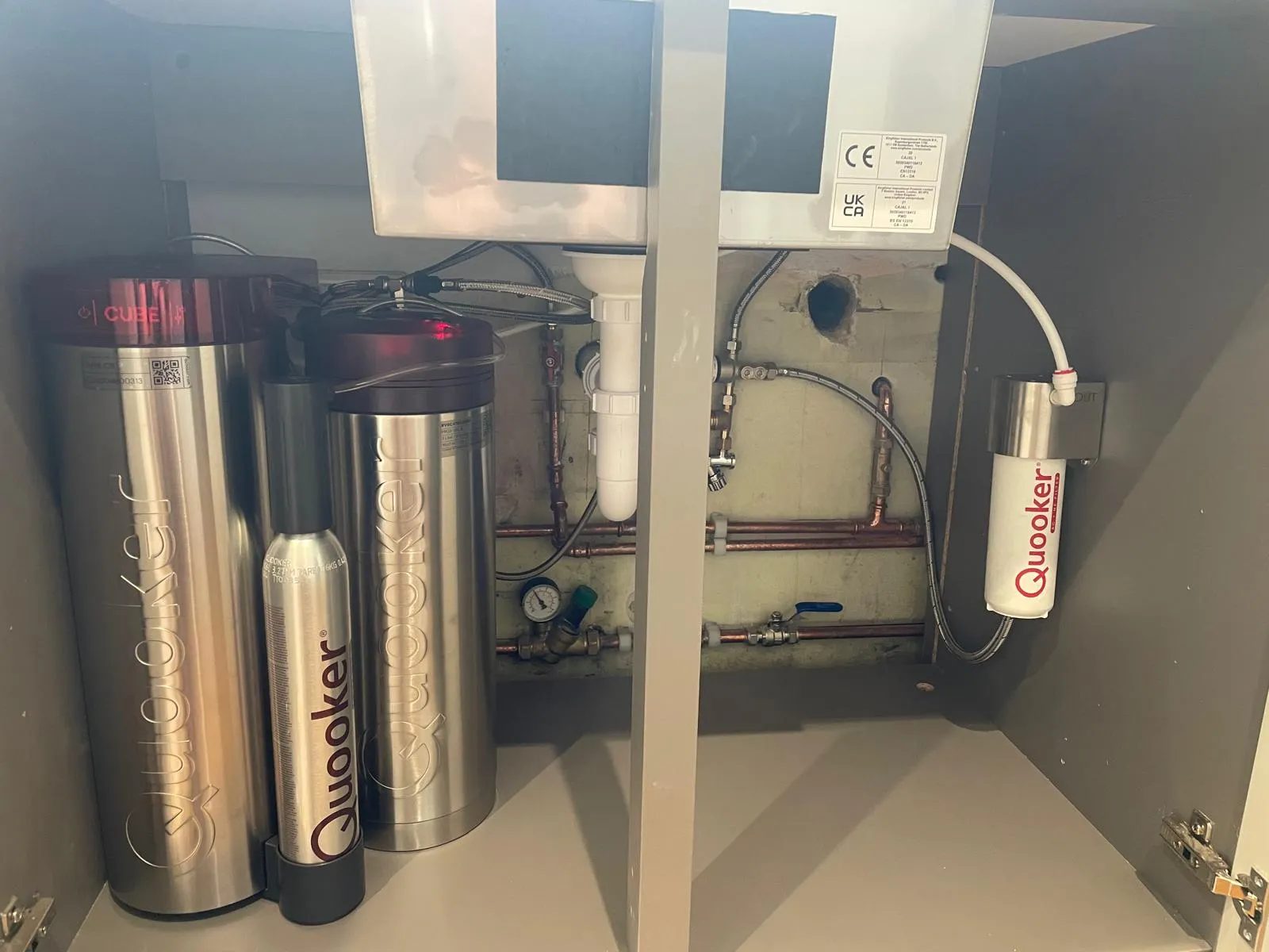 pipes under sink