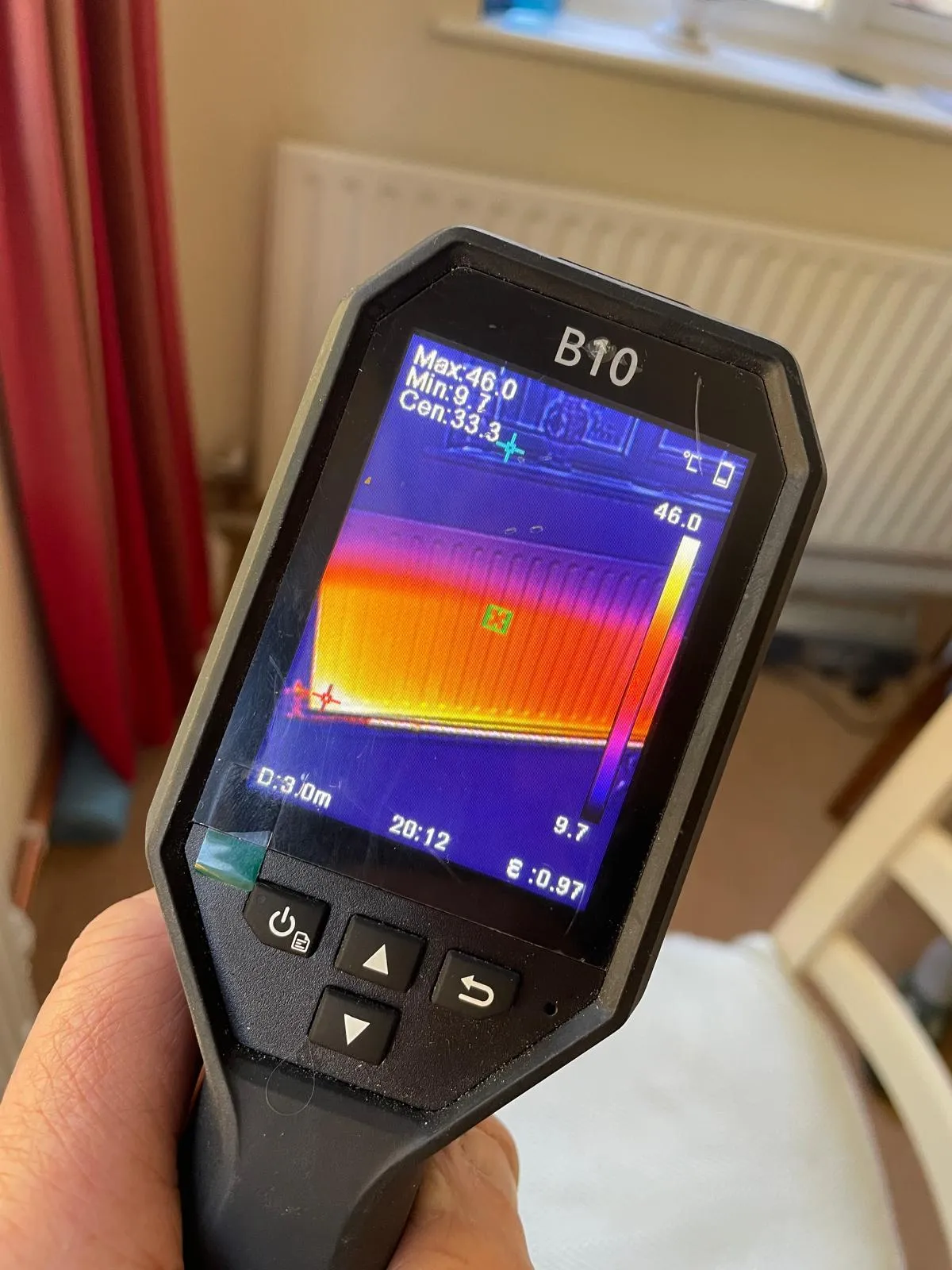 heat detector being used